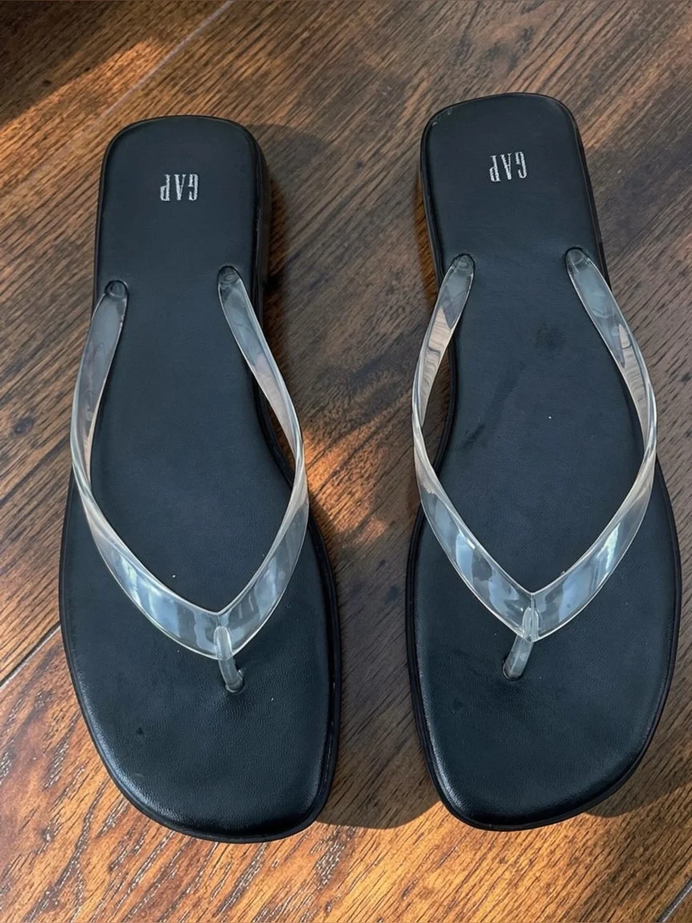 Gap Square-Toe Jelly Flip Flops Size 9
